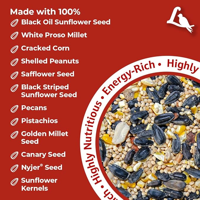 Lyric Supreme Wild Bird Seed - Wild Bird Food Mix with Nuts & Sunflower Seeds for Outside Feeders - Attracts Many Beautiful Songbirds - 4.5 lb bag