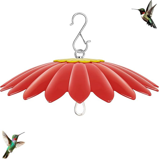 10.5 inch Hummingbird Feeder Shade Dome Cover,Rain Guard,Weather Guard for Bird Feeder, Umbrella Cover for Bird House for Outdoor,Squirrel Baffle,Flower Design(Red).