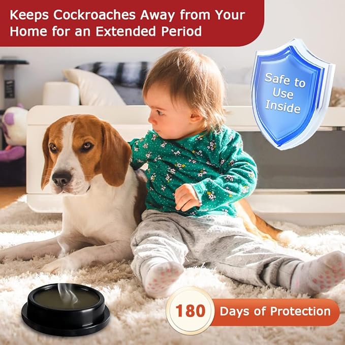 80 Pack Cockroach Gel Bait, Highly Effective Roach Gel Bait Indoor Infestation Solution, Fast Acting Cockroach Killer Indoor Home Kitchen Use, Easy to Apply & No Mess Roach Bait, Long-Lasting