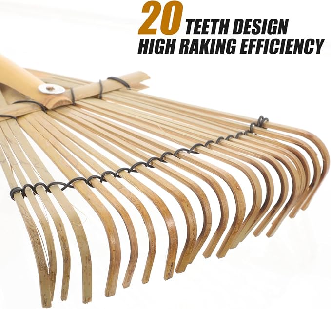 Hand Tools Hand Tools Japanese Tools Mini Tools Wooden Hand Cultivator Rakes for Lawns Mini Rake Bamboo Rake Props Farm Tools Manual Shrub Garden Cultivator Mini Tools