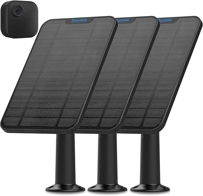 4W Solar Panel Charging Compatible with Blink 4th Gen（Type-C Camera, with 13.1ft Waterproof Charging Cable, IP65 Weatherproof,Includes Secure Wall Mount（3-Pack