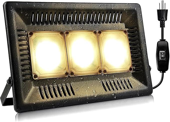 Relassy 450W Waterproof Led Sunlike Full Spectrum Outdoor, Grow Light with No Noise, Heat Dissipation for Indoor Outdoor Plants Seedling, Growing, Blooming and Fruiting