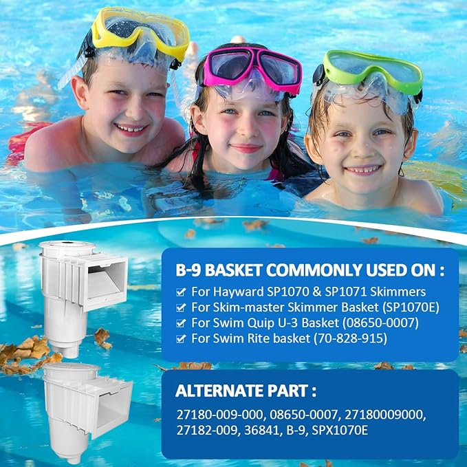 Replacement Basket 27180-009-000 for Hayward Pool Skimmer, SP1070 SPX1070E 27180-009 08650-0007 B-9 Skimmers Basket