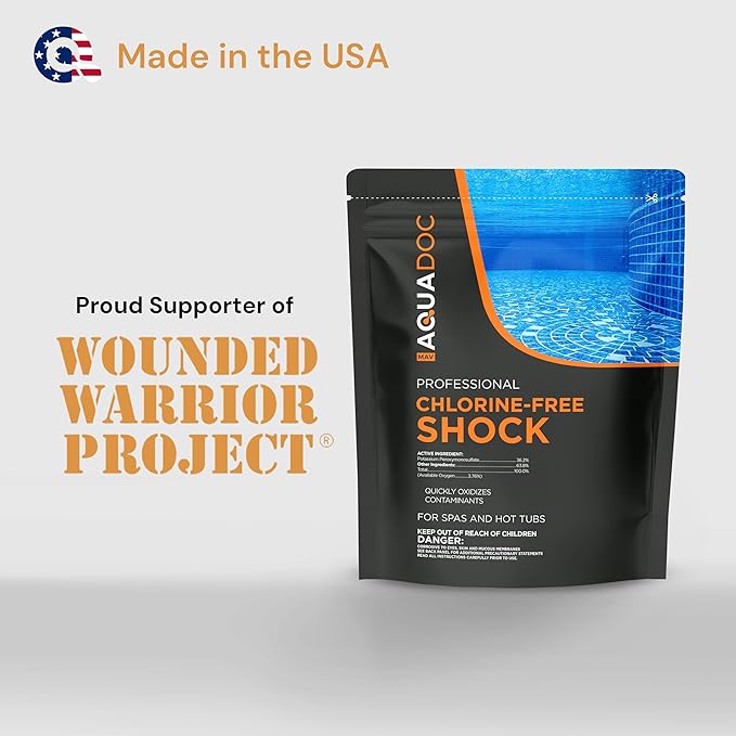AquaDoc Non Chlorine Hot Tub Shock - 5 lb - Oxygen Based Spa Oxidizer to Support Bromine and Chlorine - Made in USA