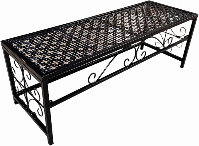 2 Tier Metal Plant Stand, Ladder Flower Pot Holder Plant Stands, Stackable Heavy Duty Tall Plant Shelf Flower Pot Holder for Patio Garden Corner Balcony Living Room (1 Tier H9.8 In-Black)