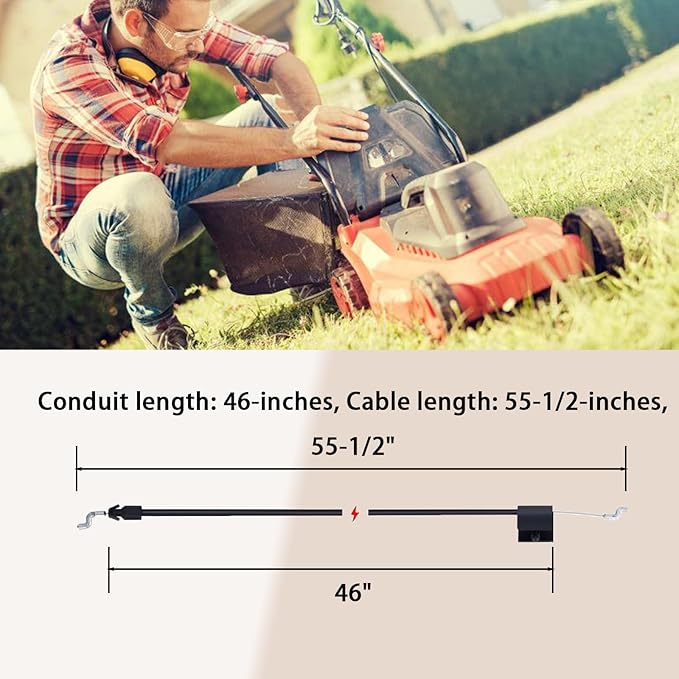 158152 582991501 Lawn Mower Throttle Cable Compatible with Husqvarna Poulan Pro AYP Craftsman Weed Eater Walk-Behind Lawn Mower, 582991501 532158152 Engine Zone Control Cable Replacement