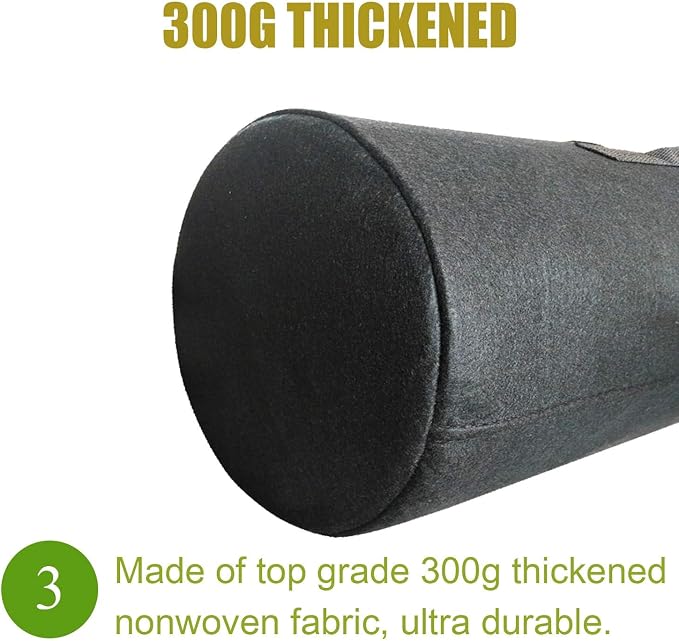 Cavisoo 24-Pack 7 Gallon Grow Bags, Heavy Duty Thickened Non-Woven Plant Fabric Pots with Reinforced Handles