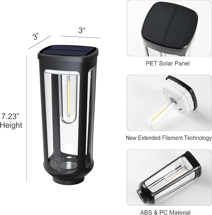 JEJOT Solar Pathway Lights Outdoor Waterproof IP65, 6 Pack Warm White Solar Walkway Lights, Auto On/Off Outdoor Light for Lawn Garden Patio Driveway Decor Landscape Lighting