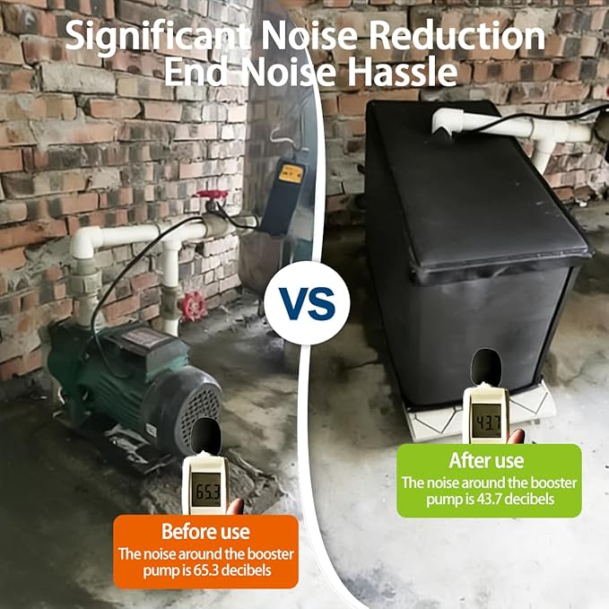 Three-layer Sound Proof Box for Pool Pump, Sound Proof Foam Box for Water Pump, Generator Noise Reduction Cover, Soundproof Cover For Household Appliances