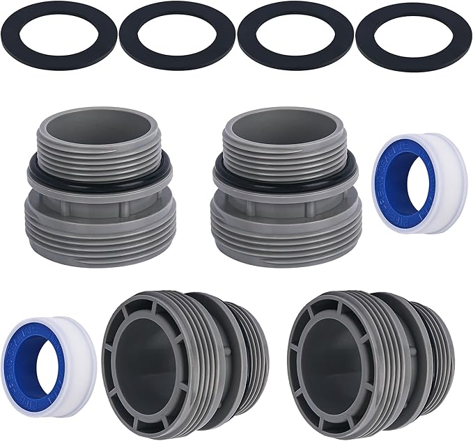4560 Pool Hose Conversion Adapters Kit for Intex Hayward Coleman Pool Filter Pump Adapter 40mm to 1 1/2 Inch Kit for Intex Hose Conversion Adapter Kit Pool Hose Connector Above Ground Part - 4 Pack