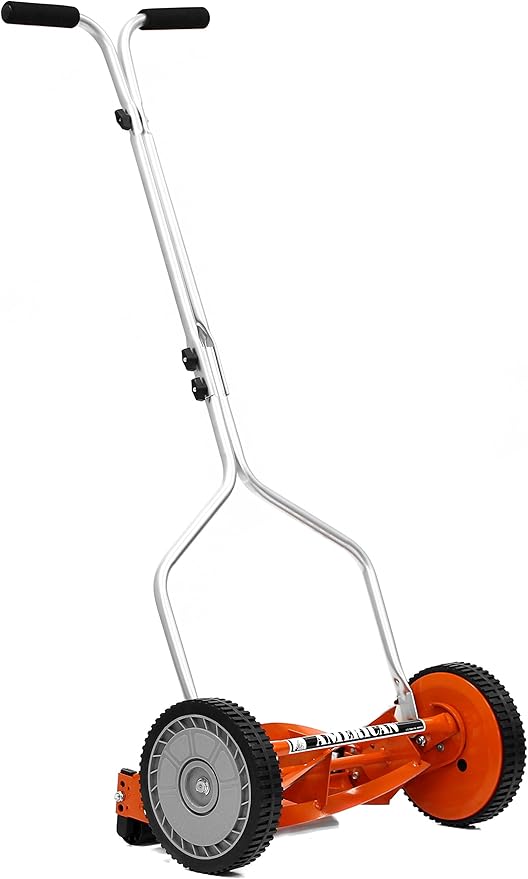 American Lawn Mower Company 1204-14 14-Inch 4-Blade Push Reel Lawn Mower, Red and Black+Decker ST8600 5.0 AMP 13 Inch String Trimmer