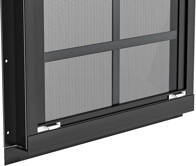 WRISIN 2 Pack Shed Windows 18" W x 23" H Flush Mount, Black Household Windows for Playhouses, Barns, Chicken Coop