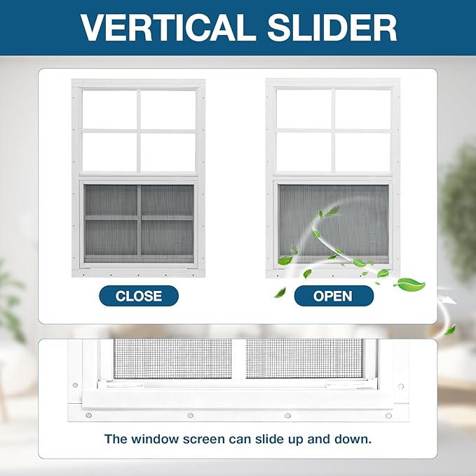 Yuzzy Shed Windows 2 Pack, Chicken Coop Windows 24" x 30" with Tempered Glass and Fiberglass Screen, Flush Mounted Small Window for Shed, Barns, Playhouse, Household, Garage (White)
