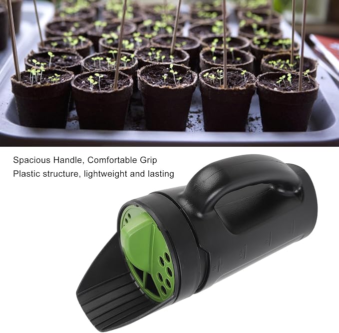 Hand Spreader for Salt Sand, 80oz Manual Seeder with 3 Openings, Ergonomic Handle, PE, PP, ABS, Portable, Easy to Use, for Garden with Soil and Fertilizer