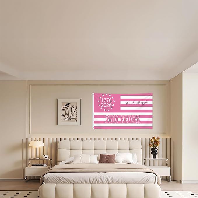250 Anniversary USA Flag 3x5 Ft 250th Anniversary Flag We The People 1776-2026 250 Years Birthday Patriotic Decor for Outdoor Front Door Porch Wall (C)