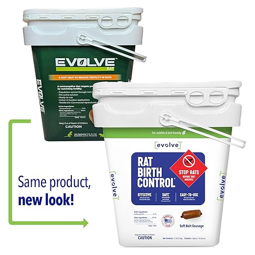 Evolve Rat Birth Control Soft Bait Sausages – 12 lbs | Scientifically Proven Rat Population Control | Not a Poison, Long-Term Population Management
