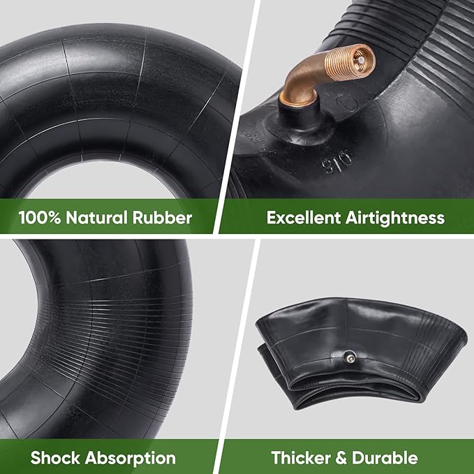 TICONN 11x4.00/4.50-5 Tire Inner Tube, 2 Pack Inner Tire Tube for Wheelbarrow Tires, Replacement Tube with TR-87 Bent Valve Stem for Wheelbarrows, Mowers, Hand Trucks