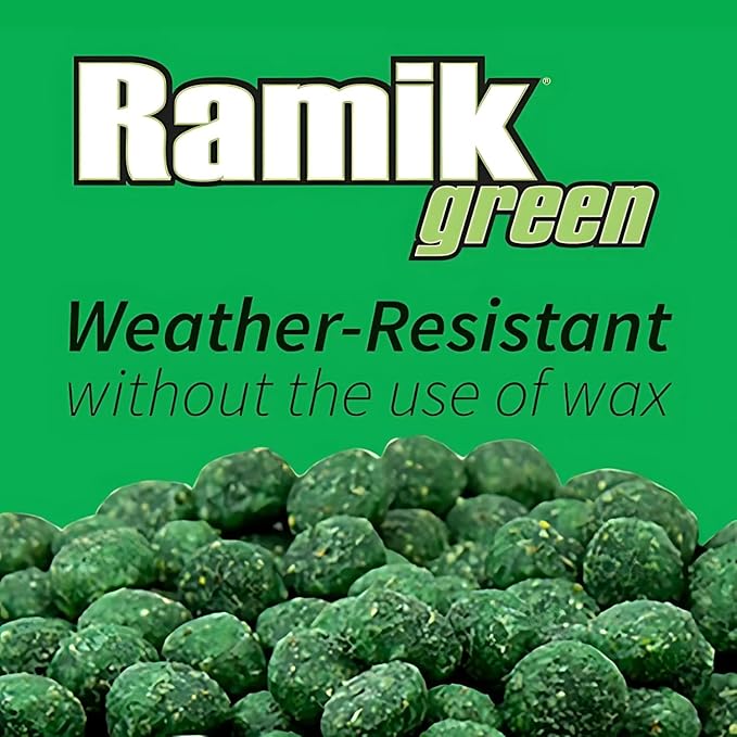 Neogen Ramik Green Fish Flavored Weather Resistant Rodenticide Nuggets, 4 lb bag (00615)