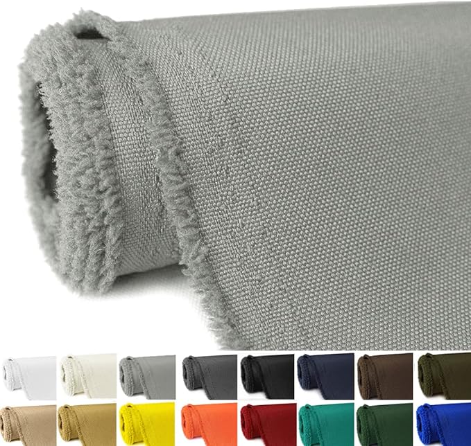 Waterproof Canvas Fabric by The Yard 58" W 600D Upholstery Polyester Material Indoor Outdoor Water Resistant Fabric for Chair Cushion Furniture Cover Sewing DIY Cloth, 2 Yards Silver