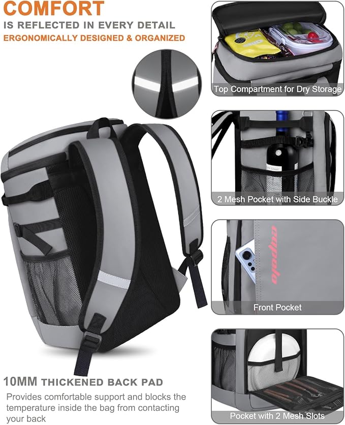 Capolo Cooler Backpack Insulated Waterproof for Women Men,36/45 Cans Lunch Backpack Coolers Leak Proof Soft Cooler Bag Ice Chest for Camping Beach