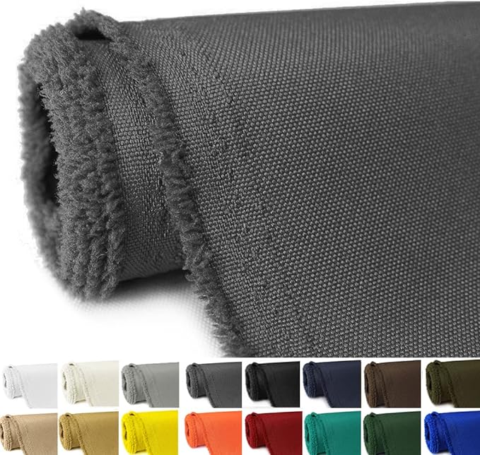 Waterproof Canvas Fabric by The Yard 58" W 600D Upholstery Polyester Material Indoor Outdoor Water Resistant Fabric for Chair Cushion Furniture Cover Sewing DIY Cloth, 10 Yards Gray