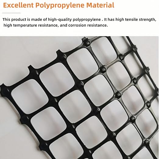 Bidirectional Force Bearing Plastic Geogrid 4' x 65.6' Paver Base Polypropylene Geogrid EarthLock Increase The Bearing Capacity of The Roadbed Prevent Collapse and Crack Formation
