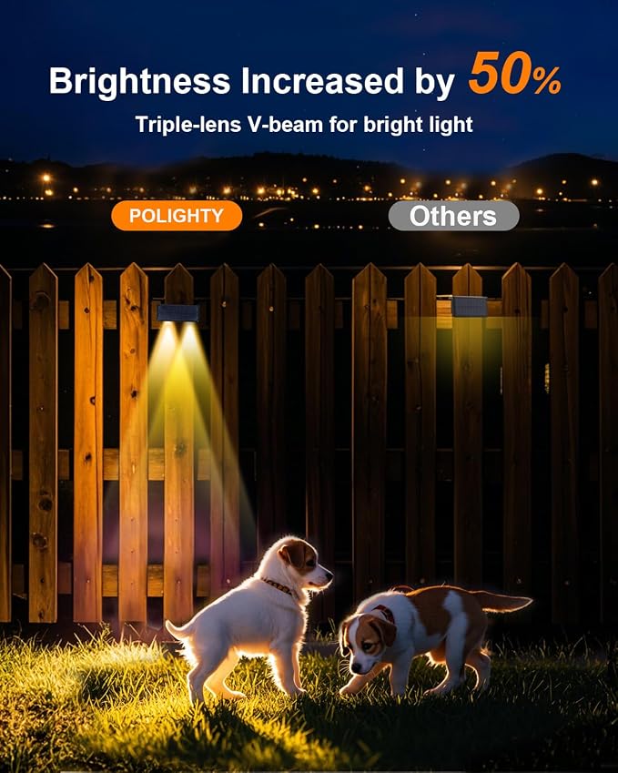 Solar Step Lights (Warm, DownSide-16Pack) | Solar Powered, Outdoor Steps