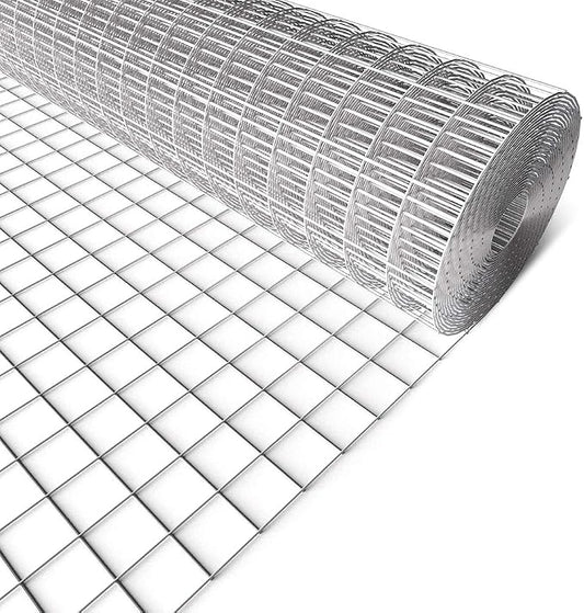 AMAGABELI GARDEN & HOME Hardware Cloth 48inch x 50ft 2inch Galvanized Before Welding Square Openings Wire Mesh Fence Roll for Vegetables Garden Netting Chicken Coop Animal Enclosure