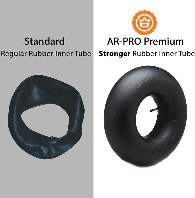 AR-PRO (2-PACK) 16x6.50-8, 16x7.50-8 Inner Tube TR-13 Straight Valve Stem for Mower/Tractor/Golf Cart/Garden Trailer and More