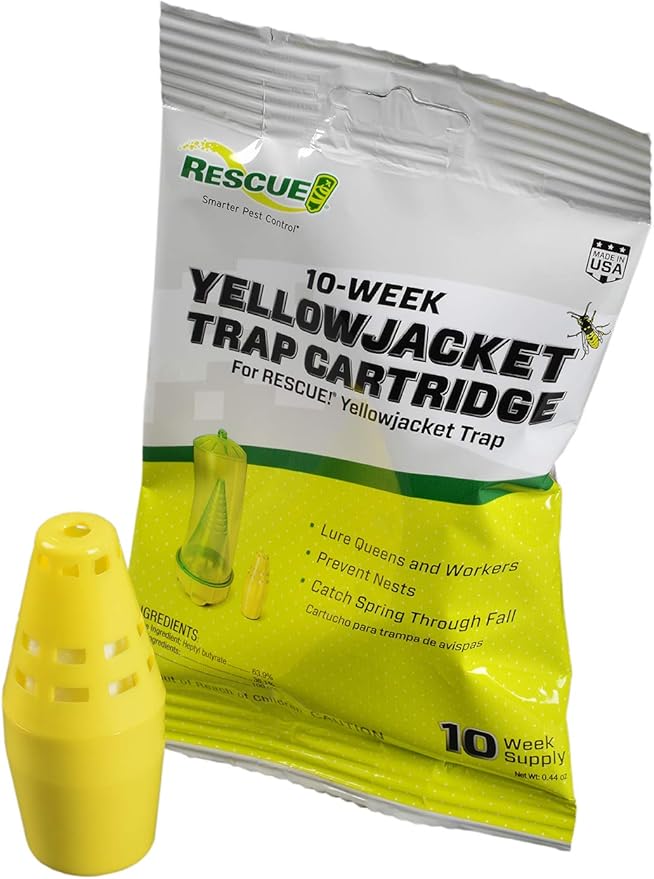 RESCUE! Yellowjacket Attractant Cartridge (10 Week Supply) – for RESCUE! Reusable Yellowjacket Traps - (5 Pack)