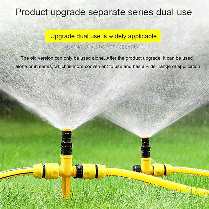 360° Rotation Auto Irrigation System Garden Lawn Sprinkler Patio, Garden Sprinkler Lawn, 90°/180°/360°, Adjustable at Will for Outdoor Grass Yard (8 PCS)