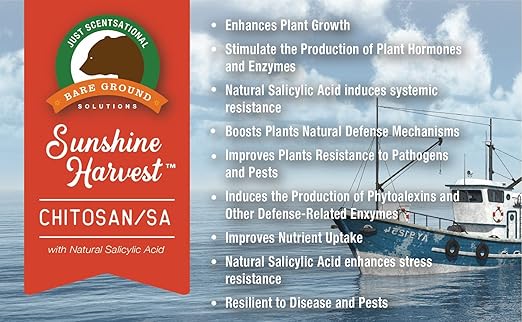 Trident’s Pride Chitosan with Salicylic Acid – Plant Growth & Defense Booster | 32oz | Enhances Root Development, Strengthens Immunity & Increases Stress Resistance