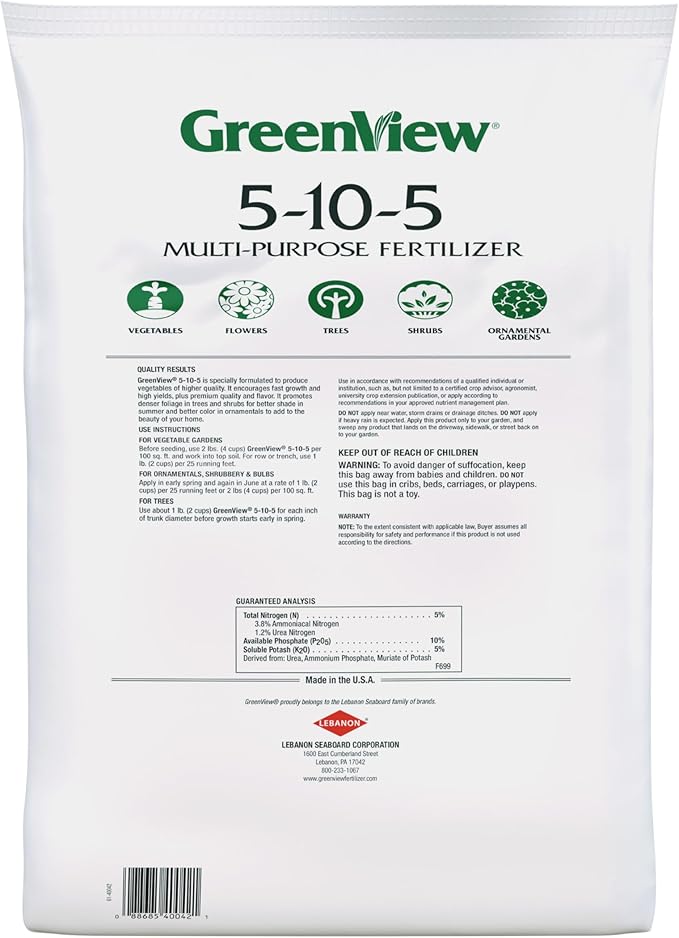 Lebanon Seaboard Corporation 2140042 No.40 5-10-5 Lawn and Garden Food