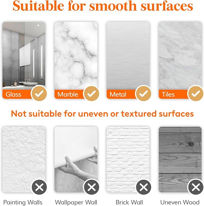 Lifewit Window Plant Shelves 14.6", 4 Pack Acrylic Suction Cup Floating Shelf for Bathroom Mirror, or Kitchen Wall, Clear No-Drill Window Sill Extender for Indoor Micro Greens 37 x 9 cm/14.6x3.6