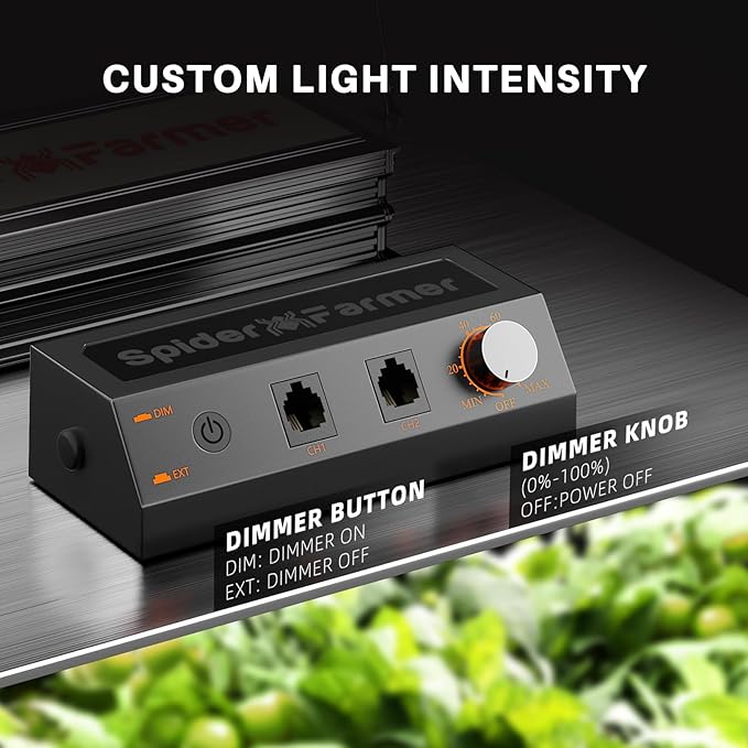 Spider Farmer SF4000 450W LED Grow Light for Indoor Plants, Upgraded High Efficiency LEDs, Dimmable Full Spectrum High PPFD, Deep Penetration for Seed Starting/Vegetables/Bloom in 4x4 Grow Tent