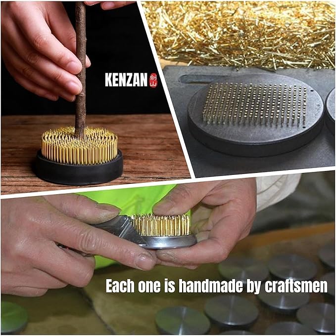 2inch Flower Frogs Set, Stainless Floral Frogs Ikebana Kenzan, Round Flower Arrangement Tool Floral Holder Pin Frogs for Ikebana Flower Vase Home DIY Craft (4Pcs 2inch Gold)
