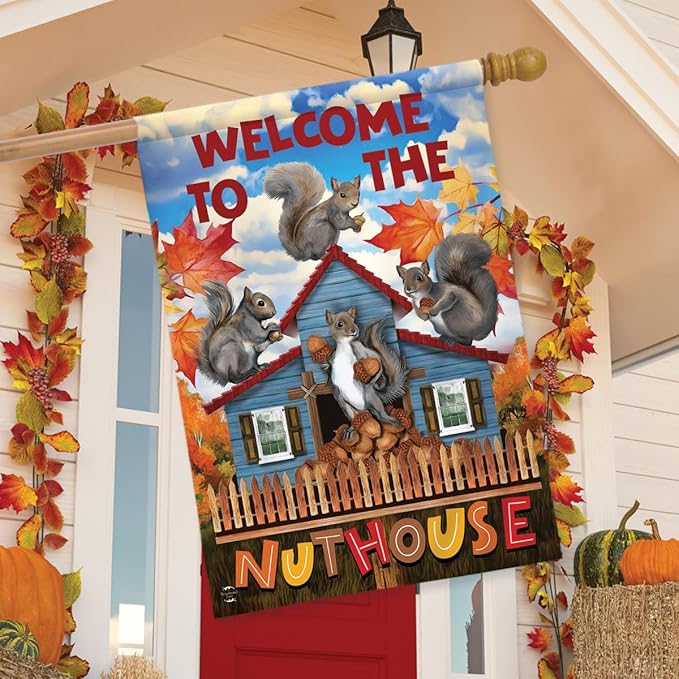 Briarwood Lane Nut House Fall House Flag