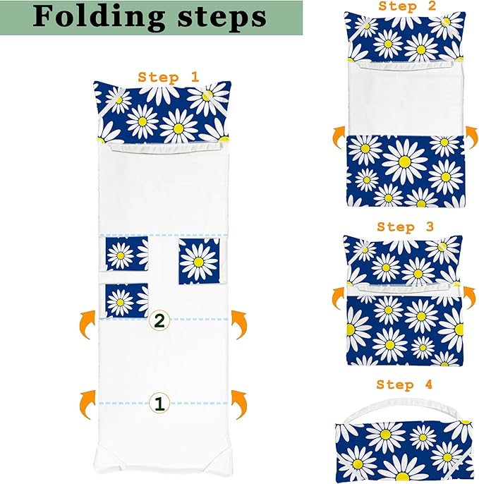 Lounge Chair Towel Cover, Beach Chair Cover (Pack of 2), Pool Lounge Chair Covers for Outdoor,Garden, Beach,Sun Lounger,Hotel Pool,Large Size and No Sliding, 85" X 30", Royal Blue Daisy