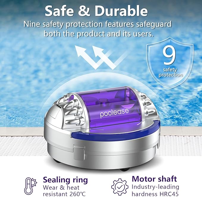 X1 Cordless Robotic Pool Vacuum, Automatic Pool Cleaner with 45W Dual-Motor, Ideal for Inground Above-Ground Flat Pool, 2L Debris Capacity, 90Mins Runtime