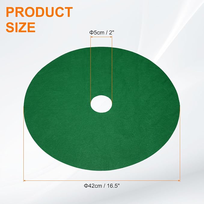 HARFINGTON 6pcs Tree Mulch Ring 16.5 Inch Non-Woven Round Tree Protector Weed Barrier Mat Plant Cover Rings for Weed Grass Control Root Protection, Green