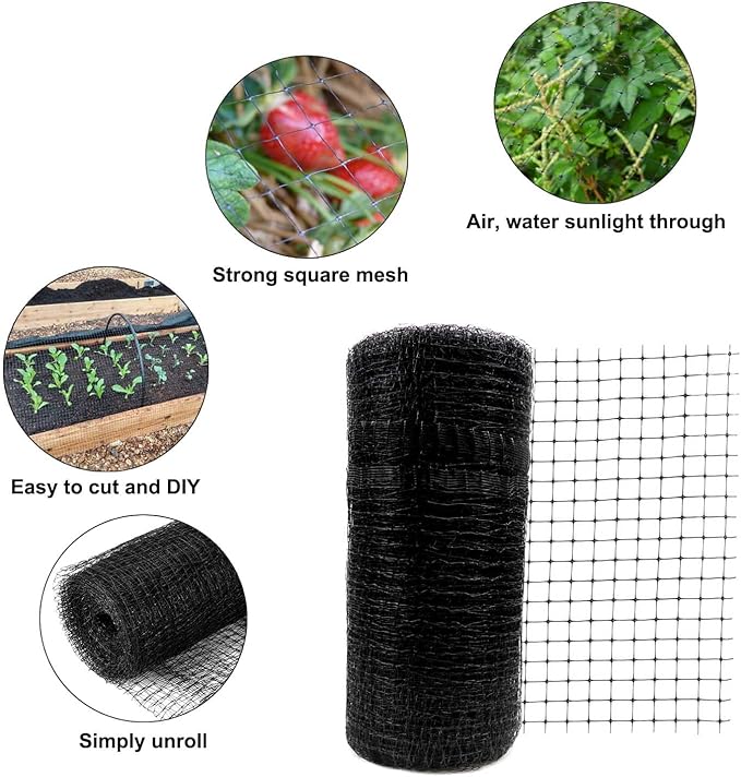 KLEWEE Bird Netting 13 x 20 FT Wide Heavy Duty Garden Netting Fine Mesh to Protect Fruit Trees, Plants and Vegetables from Birds, Deer, Squirrels and Other Animals