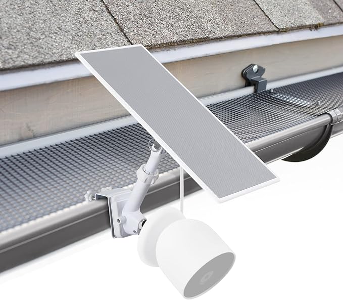Wasserstein Gutter Mount for Google Nest Cam (Battery) & Solar Panel (Camera & Solar Panel NOT Included)