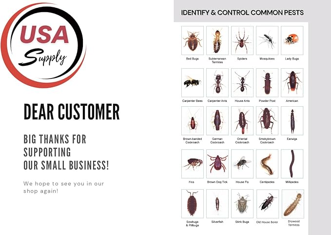 Vendetta Plus Cockroach Bait - Contains IGR, Best Roach Killer for Infestation | Premium USA Supply Gloves | USA Supply Pest Identification Card
