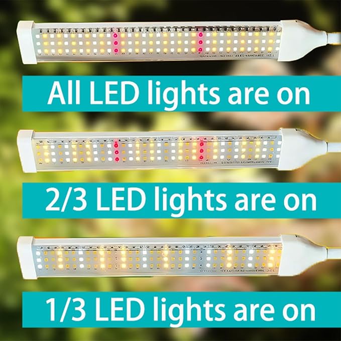 210 LED Grow Lights for Indoor Plants Full Spectrum, LED Plant Light with Stand, Adjustable Height, Plant Grow Lights with Auto 4/8/12/H Timer for Indoor Tall Plants.