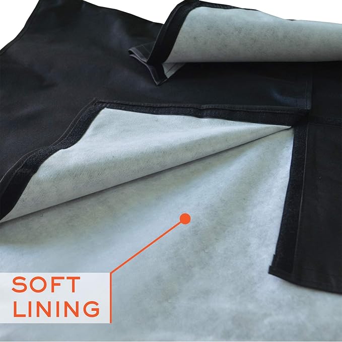 Outdoor TV Cover 55 inch - WITH FRONT FLAP - Weatherproof, Waterproof protection, Soft Interior, With Bottom cover - Black