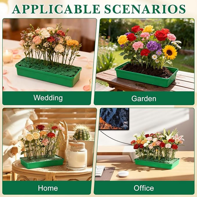 BESPORTBLE 20Pcs Floral Foam Trays for Flower Arrangement Wedding Supplies Reusable Flower Mud Holders Minimalist Plastic Tray for Stylish Event Displays