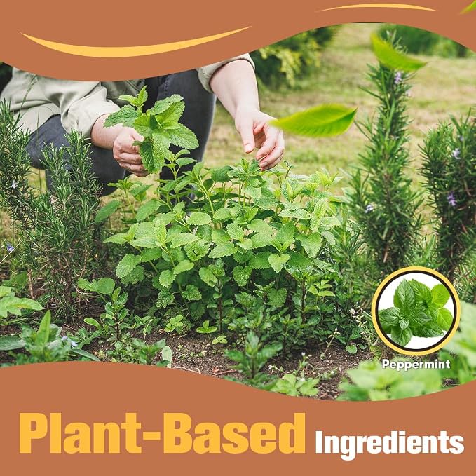 Deer Repellent for Plants, Rabbit Repellent Outdoor, Deer and Rabbit Repellent for Plants, Garden, Trees, Deer Away Safe for People, Pets and Plants, Lasts Up to 60 Days 10 Packs