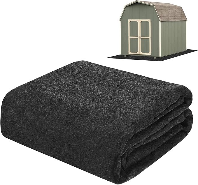 M METERXITY Outdoor Storage Shed Mat, 6.6x6.6 FT Waterproof Small Shed Flooring Mat for Patio Furniture Floor Protecting from Wear/Liquid/Dust/Oil, Non-Slip Carport Pad [Grey]