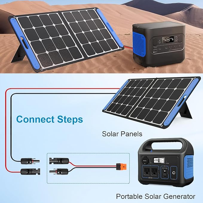 10AWG 15FT Solar to XT60i Extension Cable 3 6 10 35 50 75 100FT Heavy Duty Adapter Cable Connector to XT60i Wire for Portable Power Station, Solar Panel, RV, Battery, Renewable Energy Applications