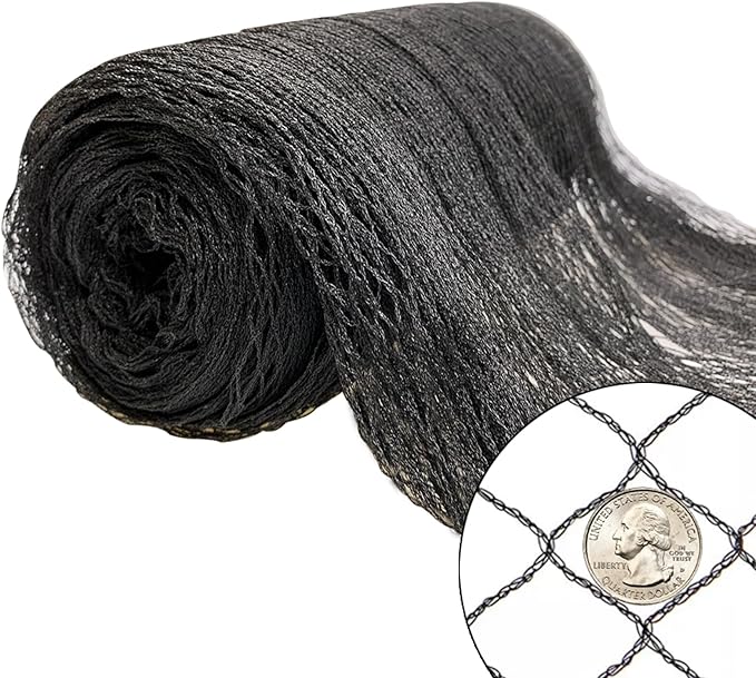POYEE 50x50ft Bird Netting for Chicken Coop, 1 inch Mesh, Heavy Duty, Hawk Proof, Garden Protection, Fruit Tree Netting Against Squirrels Deer